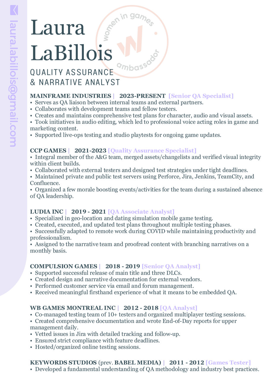 Laura LaBillois résumé 2026